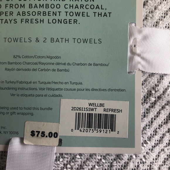 🌟 WellBe 4 Pack Refresh Charcoal Bath & Hand Towels READ DESCRIPTION PRICE FIRM - Picture 9 of 11